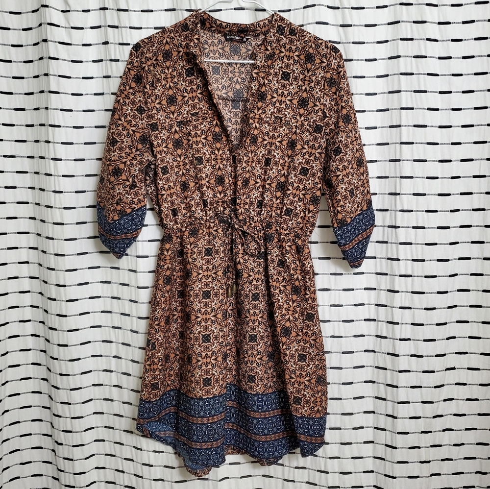 Indulge 1/2 Sleeve Low Cut Mini Dress